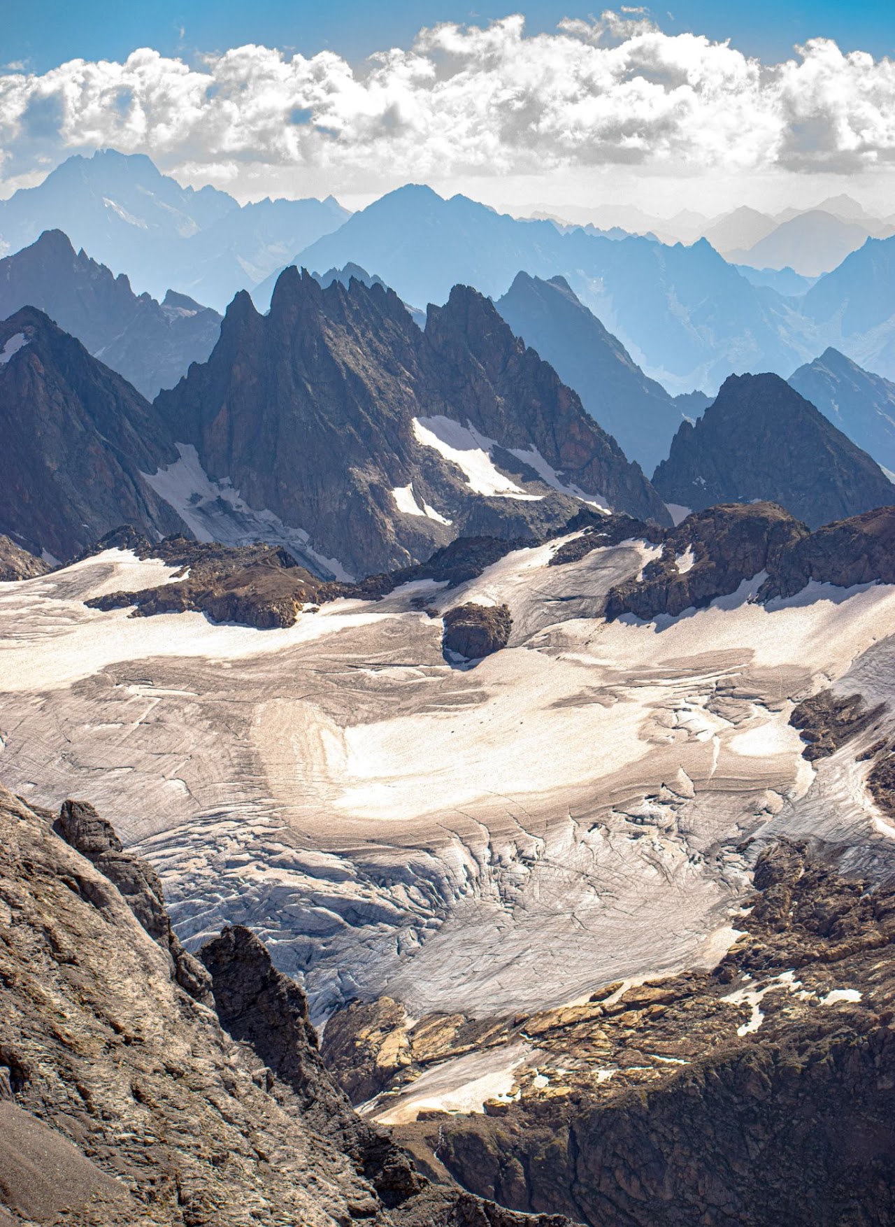 A mountain landscape at Mount Titlis in Switzerland.